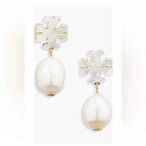 NWT Tory Burch Kira Mother of Pearl Drop Earrings
